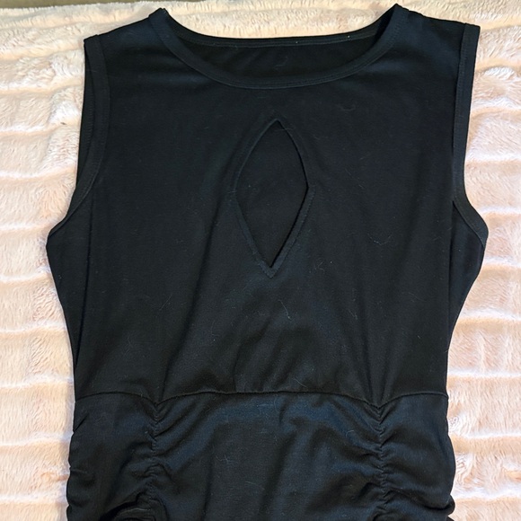 Others Follow Black Ruched Keyhole Mini Dress - Picture 3 of 5